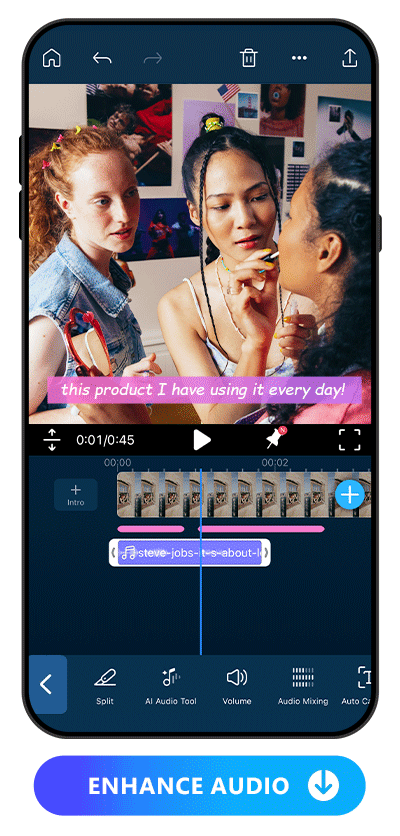choose speech enhance and AI denoise from AI audio tool with PowerDirector